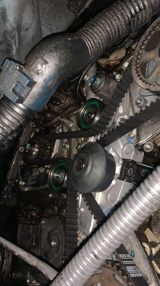 Some vehicles do still use timing belts. They are reliable but they do have a service interval of 100,000 miles or 5 years. Sudden failure of a timing belt could result in catastrophic engine damage.